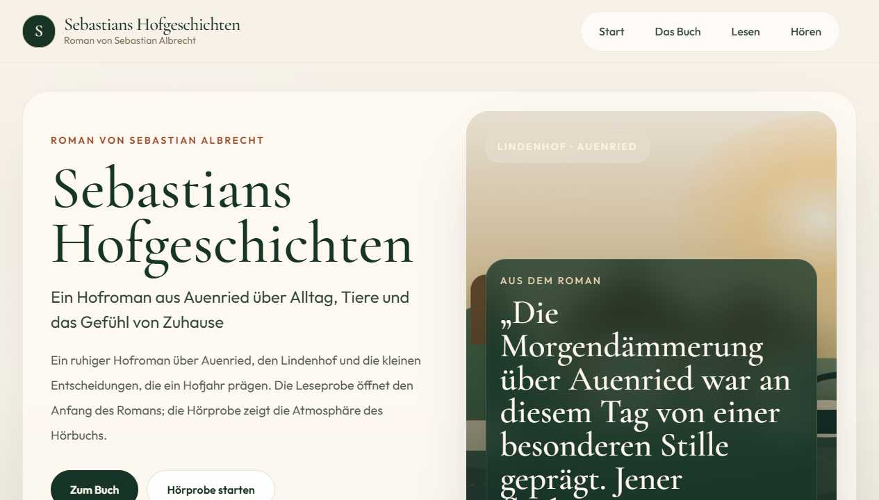 Project view of Sebastians Hofgeschichten