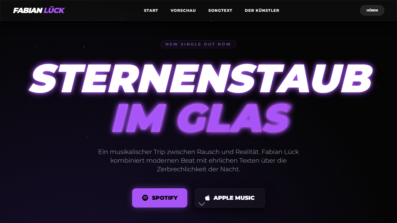 Project view of Sternenstaub im Glas