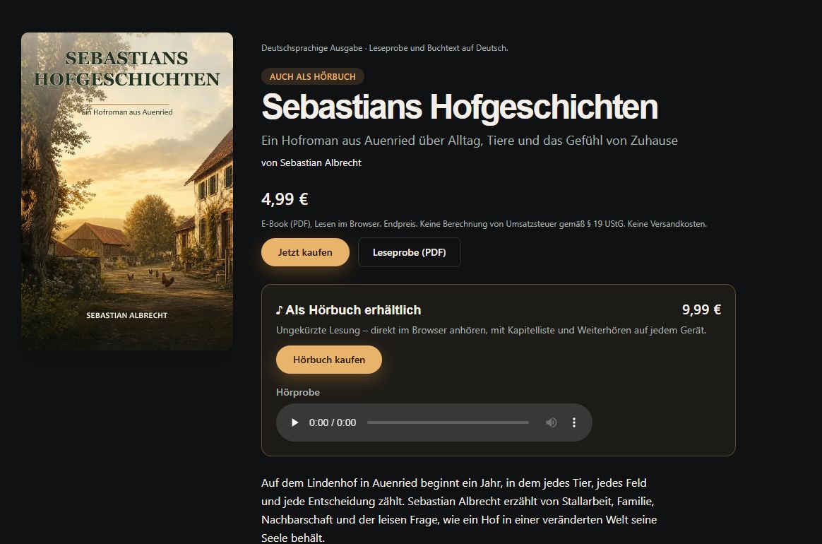 Projektansicht von Sebastians Hofgeschichten